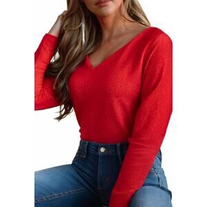 NEW LITTLE DAISY CLOSET miranda back bow sweater in red